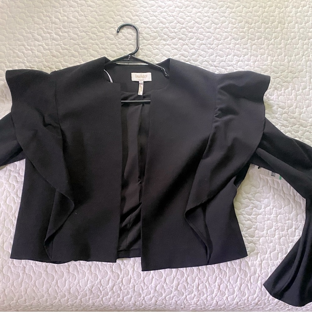 LAUNDRY by SHELLI SEGAL Ruffled Jacket - Size 8